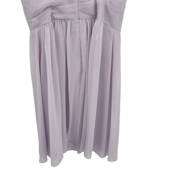 David's Bridal Dress Lilac Sweetheart Spaghetti Strap Fit & Flare Mini Sz 8 - Picture 9 of 10